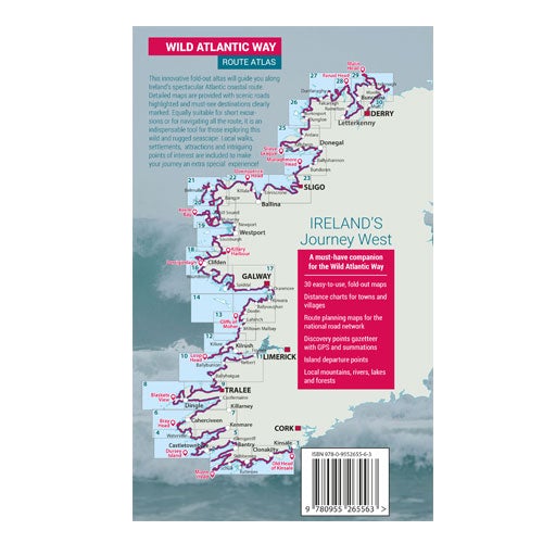 Atlas touristique - Wild Atlantic Way (Côte atlantique de l'Irlande) | Xploreit carte pliée Xploreit 