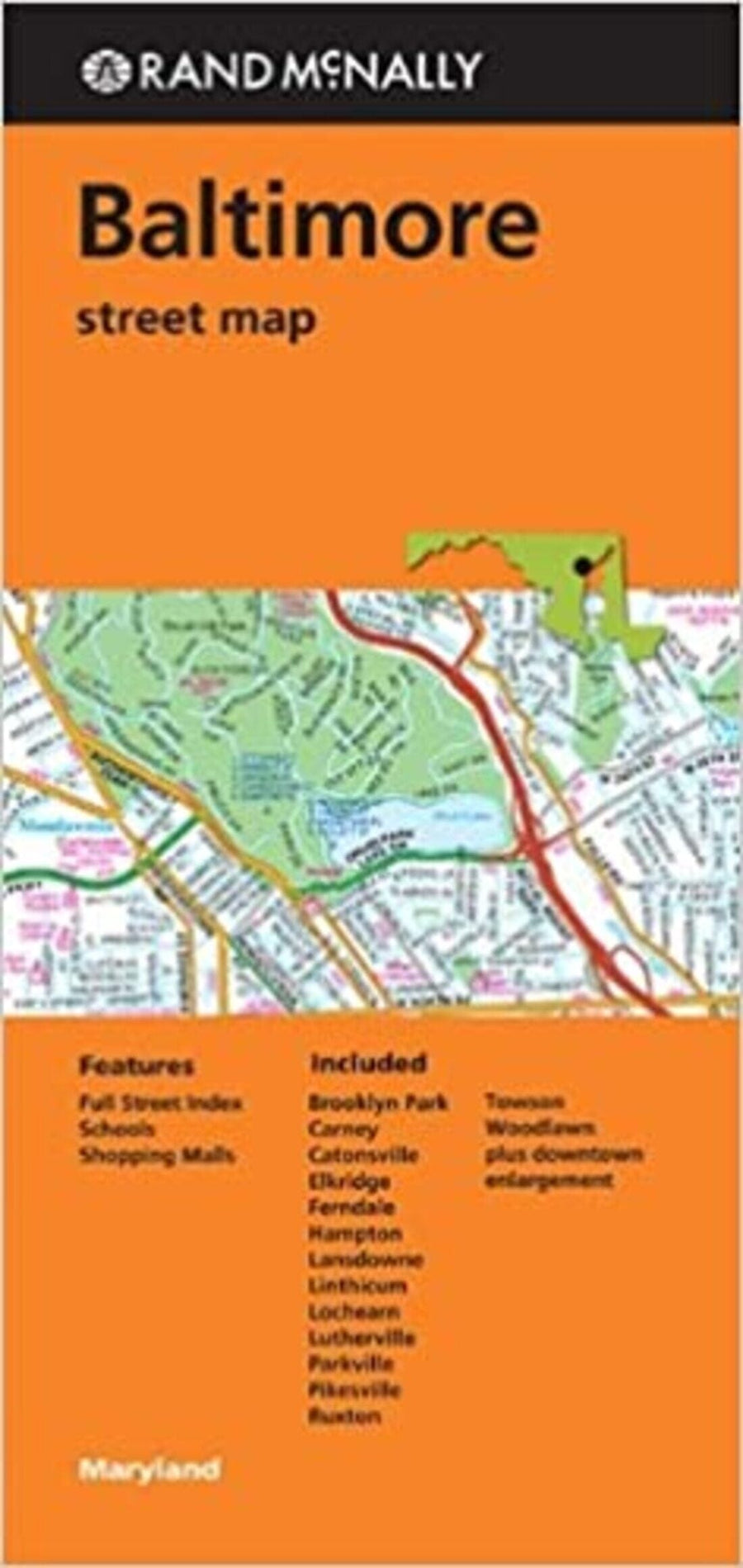 Baltimore : street map | Rand McNally carte pliée 