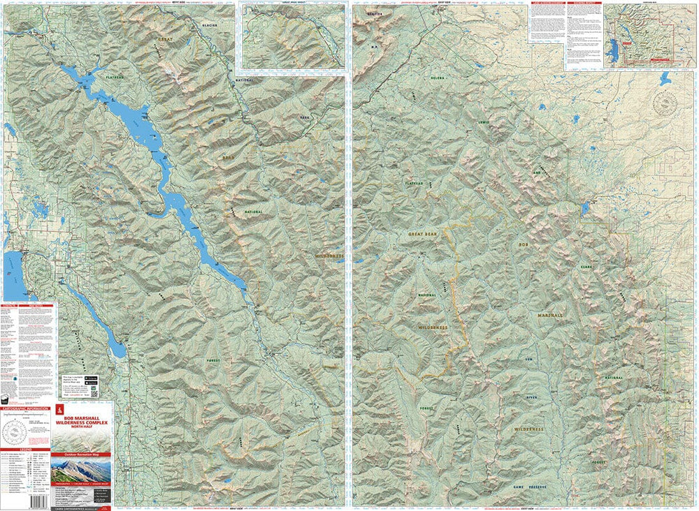 Bob Marshall Wilderness Complex : moitié nord (Montana) | Cairn Cartographics carte pliée Cairn Cartographics 
