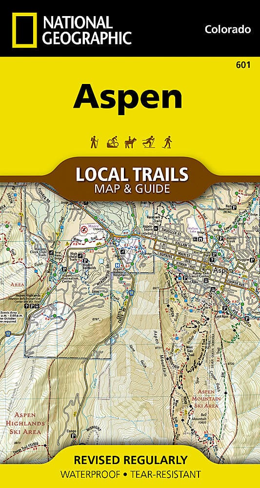 Aspen Map [Local Trails] | National Geographic carte pliée 