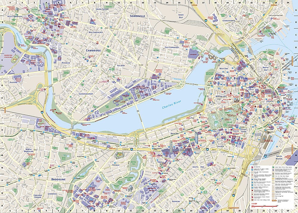 Carte de destination de Boston, Massachusetts | National Geographic carte pliée National Geographic 