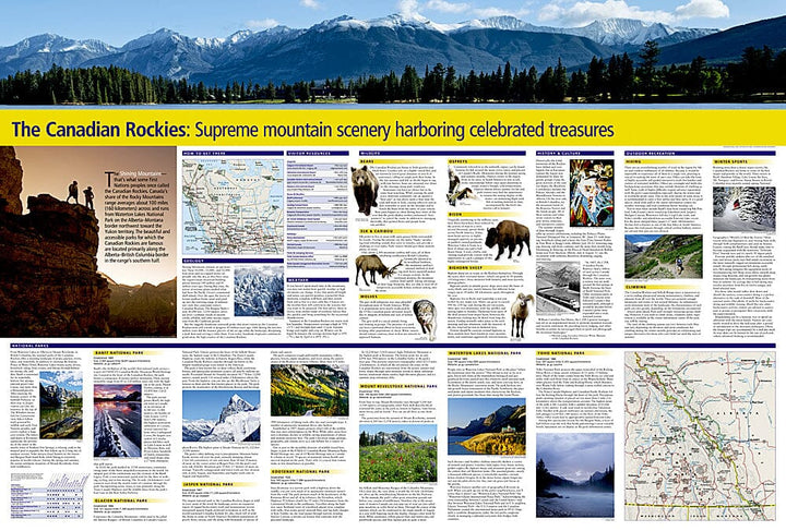 Carte de destination des Rocheuses canadiennes (Alberta, Colombie-Britannique) | National Geographic carte pliée National Geographic 