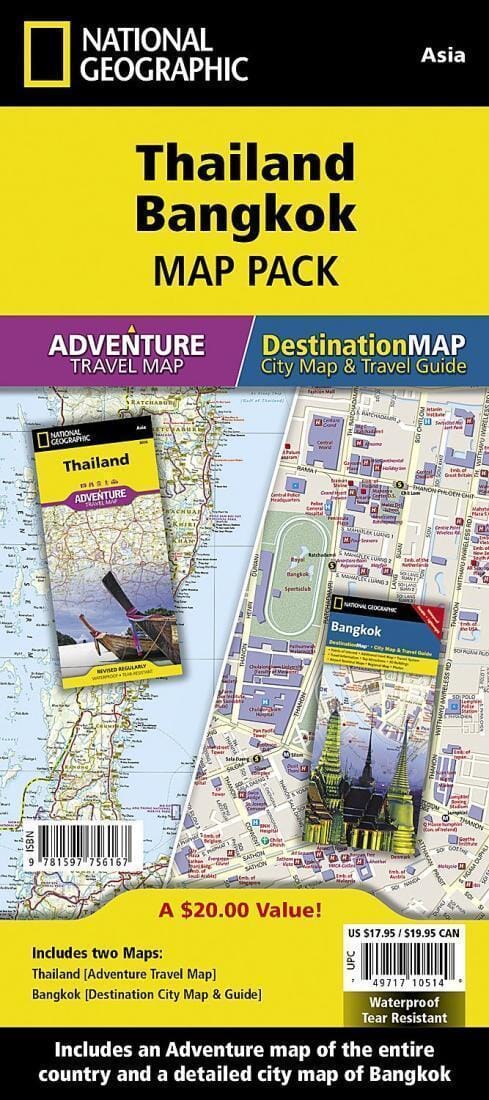 Thailand & Bangkok Map Pack Bundle by National Geographic Maps