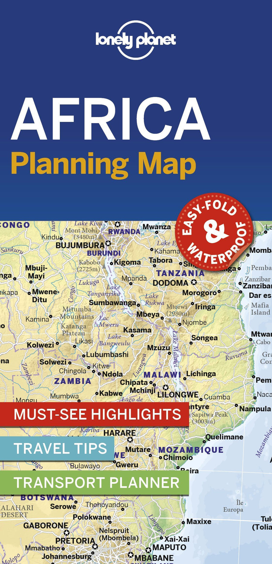 Carte de planification (en anglais) - Africa | Lonely Planet carte pliée Lonely Planet 