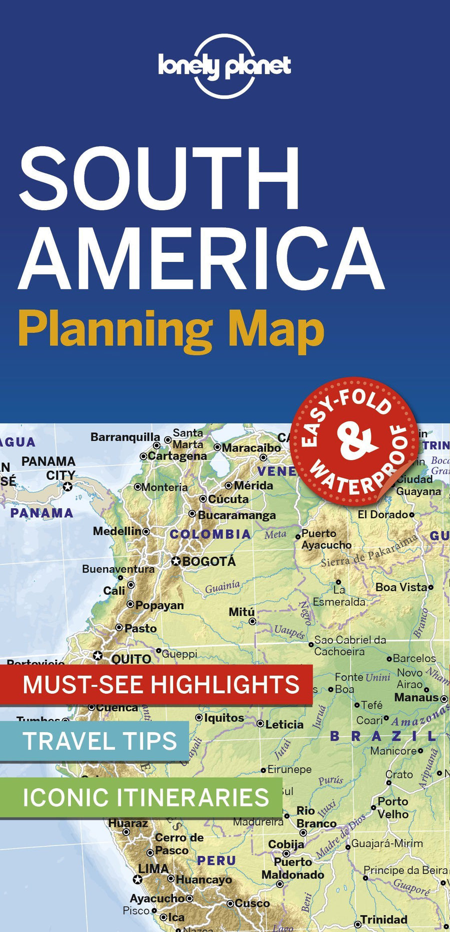Carte de planification (en anglais) - America South | Lonely Planet carte pliée Lonely Planet 
