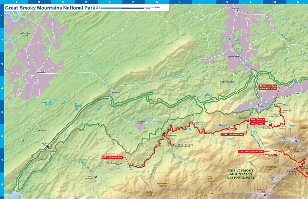 Carte de planification (en anglais) - Great Smoky Mountains national park | Lonely Planet carte pliée Lonely Planet 