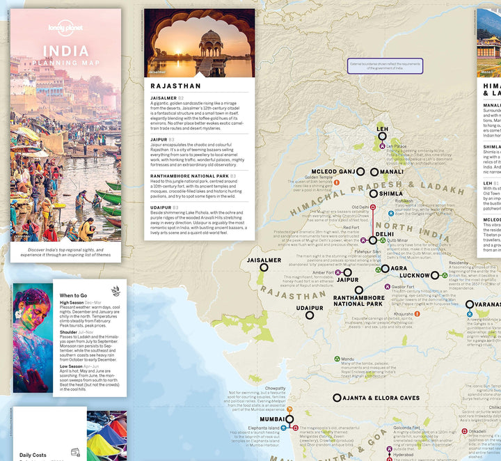 Carte de planification (en anglais) - India | Lonely Planet carte pliée Lonely Planet 