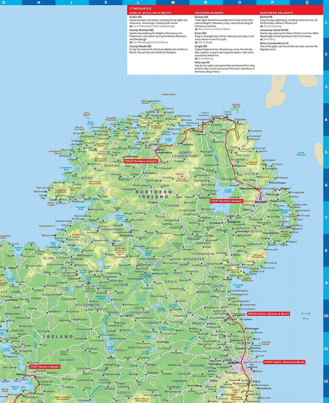 ireland travel map