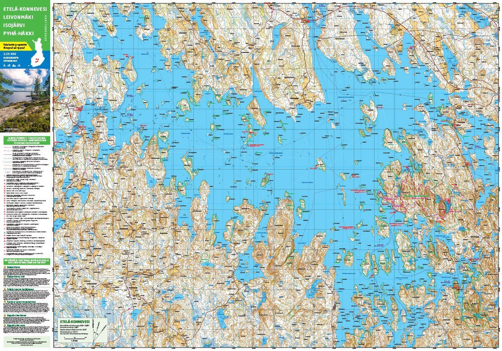 Carte de plein air n° 02 - Etela-Konnevesi Leivonmaki (Finlande) | Karttakeskus carte pliée Karttakeskus 