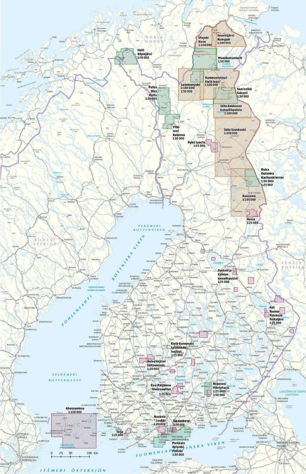 Carte de plein air n° 17 - Saariselkä Sokosti (Finlande) | Karttakeskus carte pliée Karttakeskus 