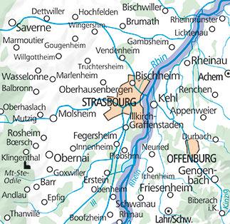Carte de plein air n° WK.07 - Alsace - Strasbourg FMS (France) | Kümmerly & Frey carte pliée Kümmerly & Frey 