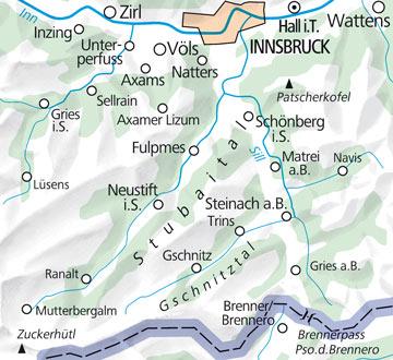 Carte de plein air n° WK.07 - Innsbruck - Brenner FMS (Autriche) | Kümmerly & Frey carte pliée Kümmerly & Frey 