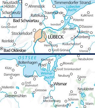 Carte de plein air n° WK.12 - Lübeck, Wismar (Allemagne) | Kümmerly & Frey carte pliée Kümmerly & Frey 