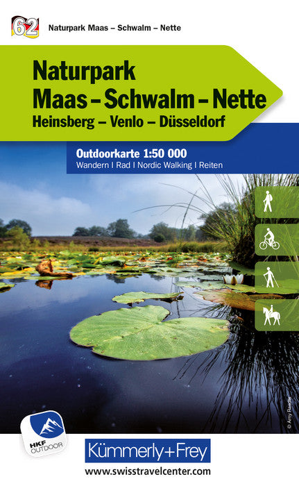 Carte de plein air n° WK.62 - Parc Naturel Meuse - Schwalm - Nette (Allemagne) | Kümmerly & Frey carte pliée Kümmerly & Frey 