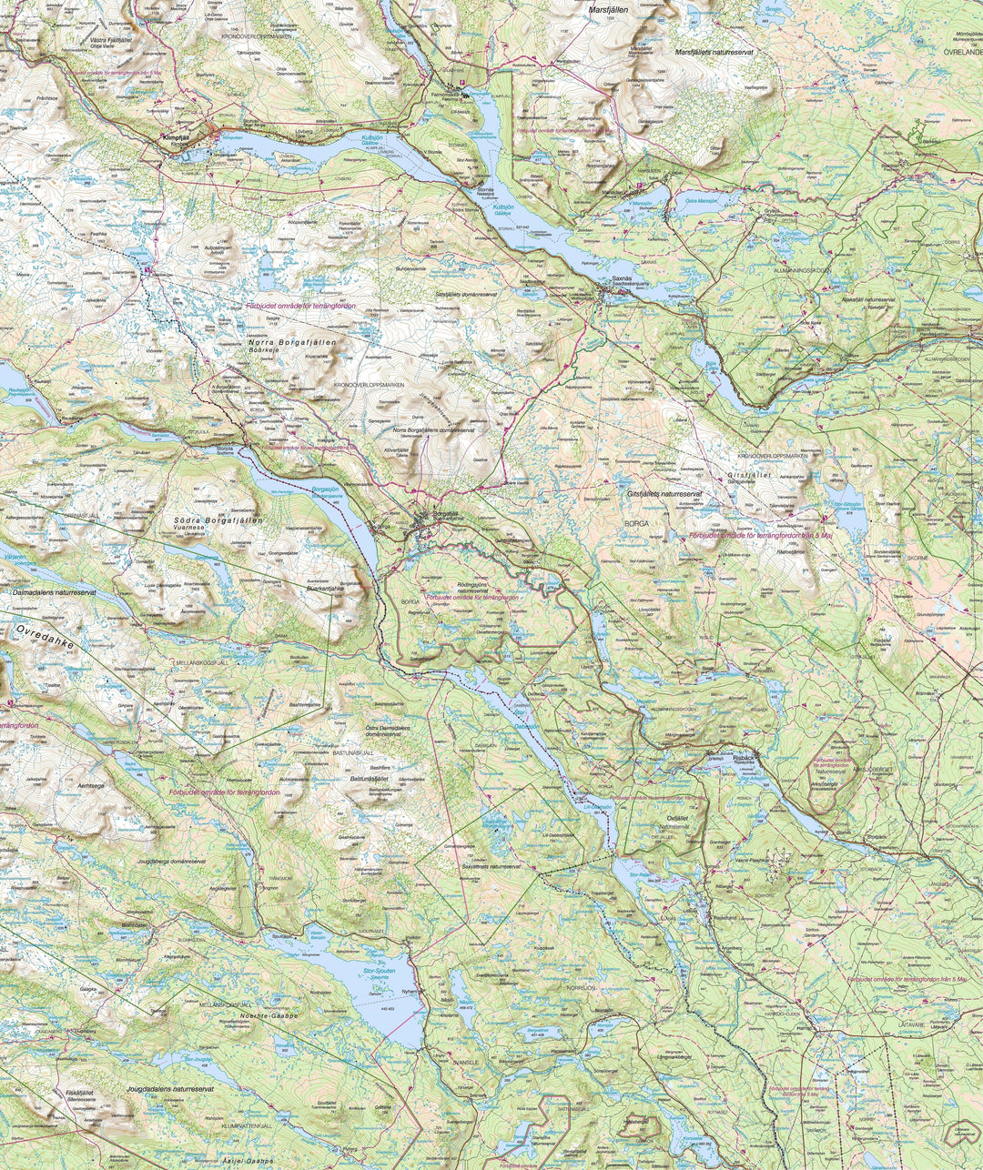 Carte de plein air n° Z2 - Borgafjäll, Risbäck (Suède) | Norstedts - Fjällkartan carte pliée Norstedts 