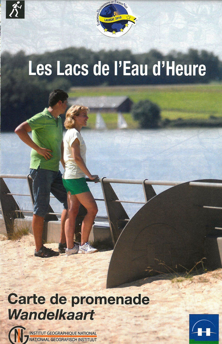 Carte de promenades - Lacs de l'Eau d'Heure (Belgique) | NGI carte pliée IGN Belgique 