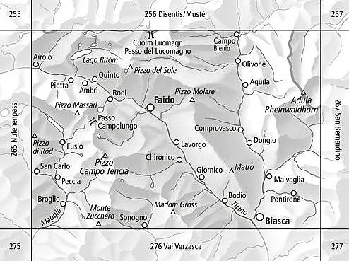 Carte de randonnée à ski n° 249S - Tarasp (Suisse) | Swisstopo - ski au 1/50 000 carte pliée Swisstopo 