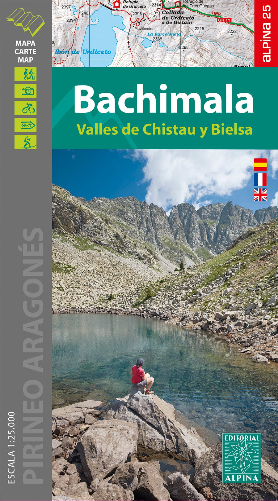 Carte de randonnée - Bachimala, Valles de Chistau y Bielsa (Pyrénées aragonaises) | Alpina carte pliée Editorial Alpina 
