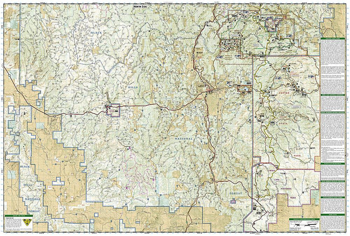 Carte de randonnée - Black Hills South, Black Hills National Forest (South Dakota), n° 238 | National Geographic carte pliée National Geographic 