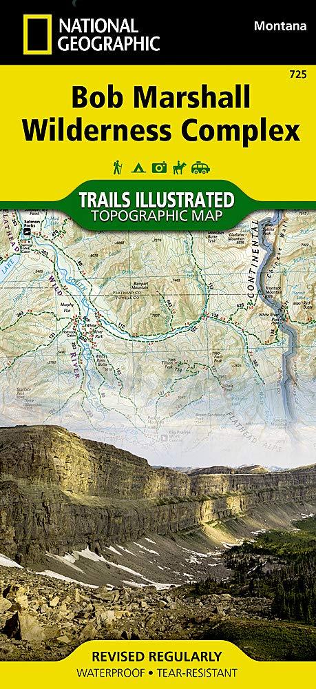 Carte de randonnée - Bob Marshall Wilderness (Montana) | National Geographic carte pliée National Geographic 