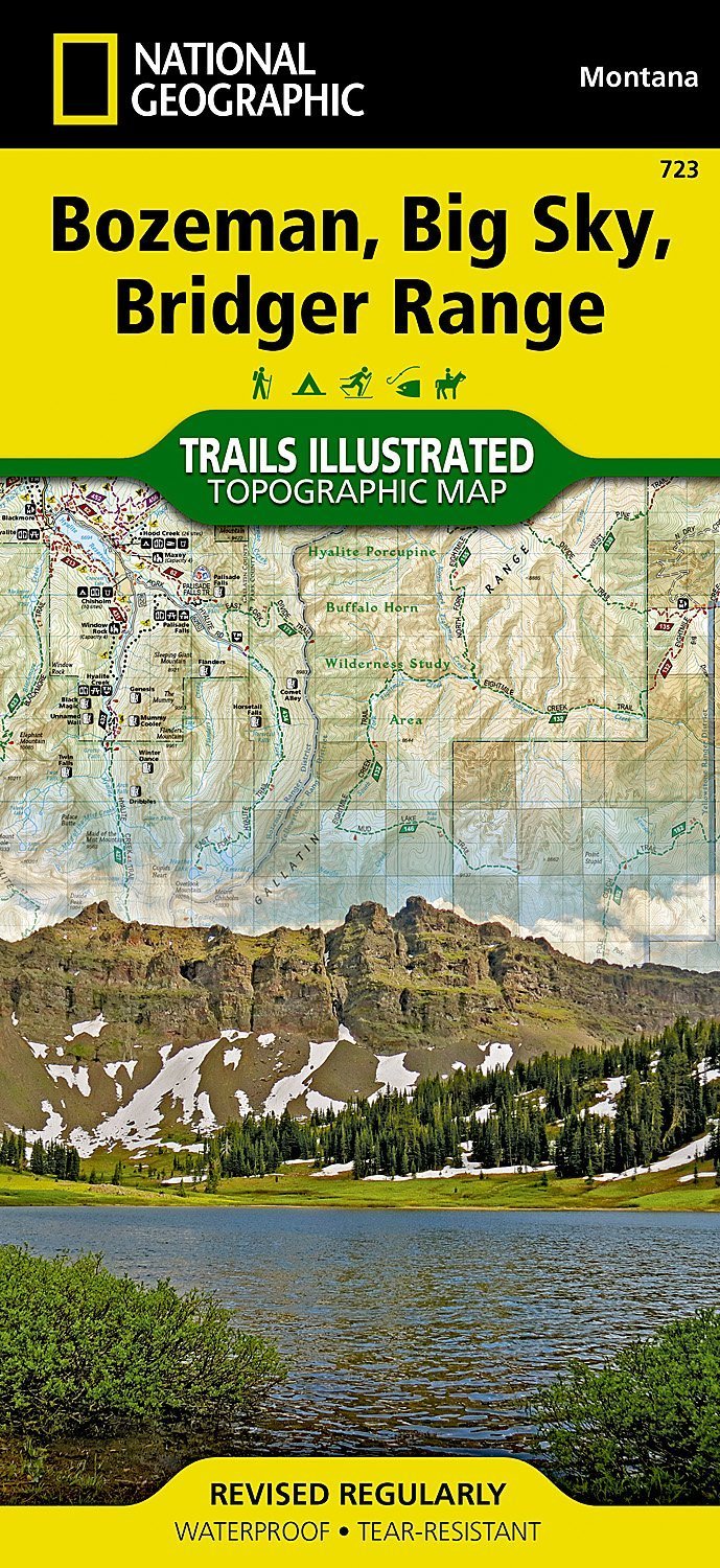 Carte de randonnée - Bozeman, Big Sky, Bridger Range (Montana), n° 723 | National Geographic carte pliée National Geographic 