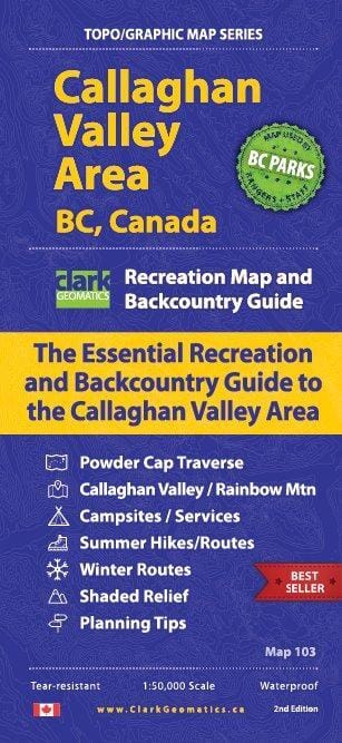 Hiking map - Callaghan Valley, British Columbia | Clark Geomatics Hiking Map 