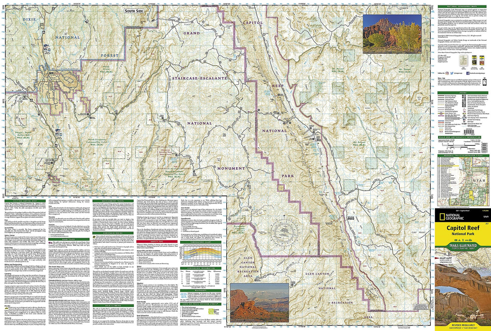 Carte de randonnée - Capitol Reef National Park (Utah), n° 267 | National Geographic carte pliée National Geographic 