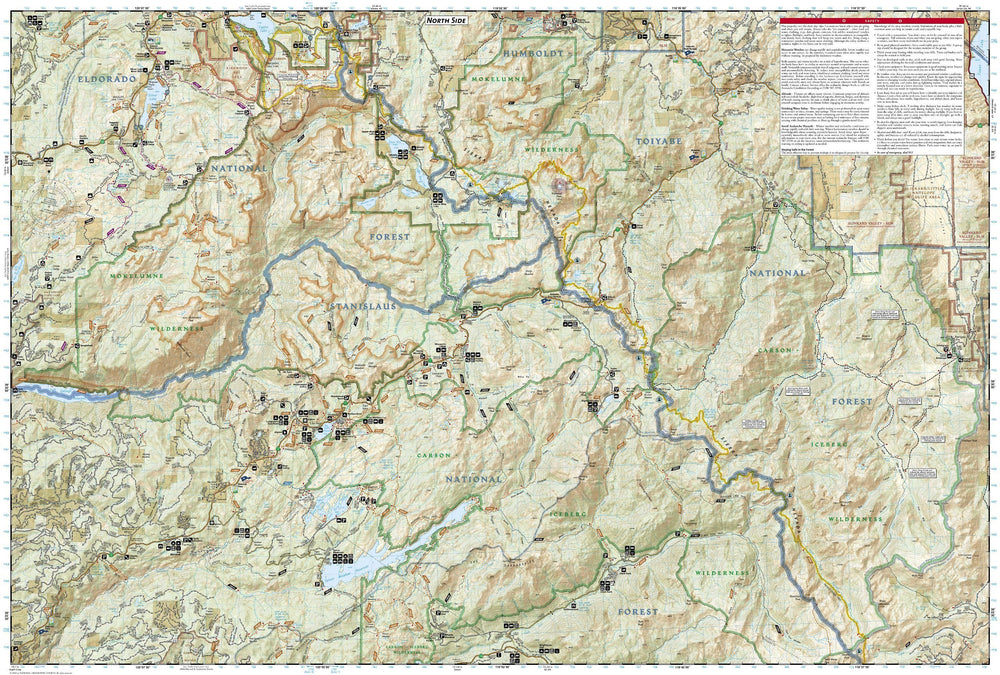 Carte de randonnée - Carson-Iceberg, Emigrant, & Mokelumne Wilderness Areas (Californie), n° 807 | National Geographic carte pliée National Geographic 