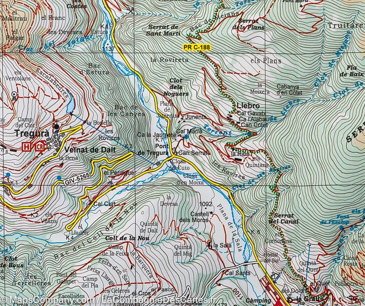 Carte de randonnée du Costabona &amp; Haute Vallée du Ter (Pyrénées Catalanes Orientales) | Alpina - La Compagnie des Cartes
