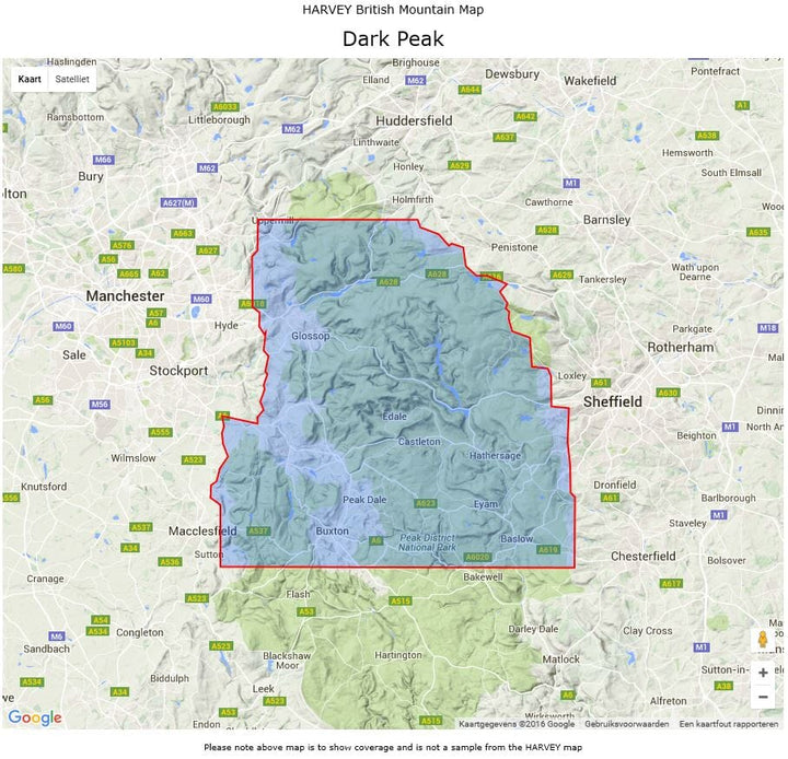 Carte de randonnée - Dark Peak XT40 BMM | Harvey Maps - British Mountain carte pliée Harvey Maps 