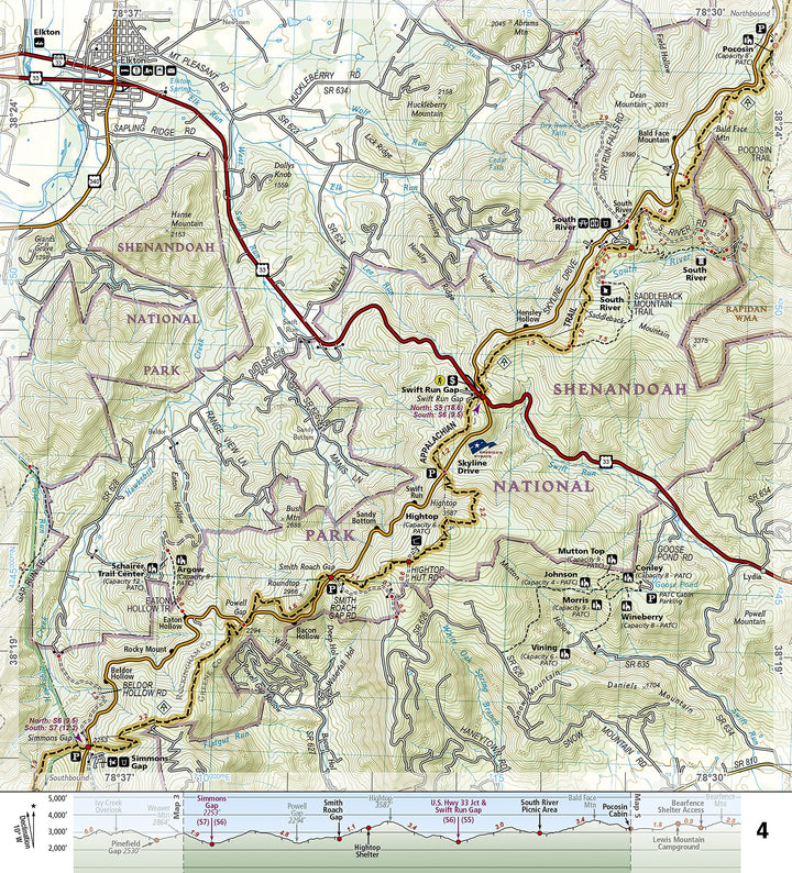 Carte de randonnée de l'Appalachian Trail - Calf Mountain to Raven Rock (Virginie, Virginie Occidentale, Maryland) - n° 1505 | National Geographic carte pliée National Geographic 