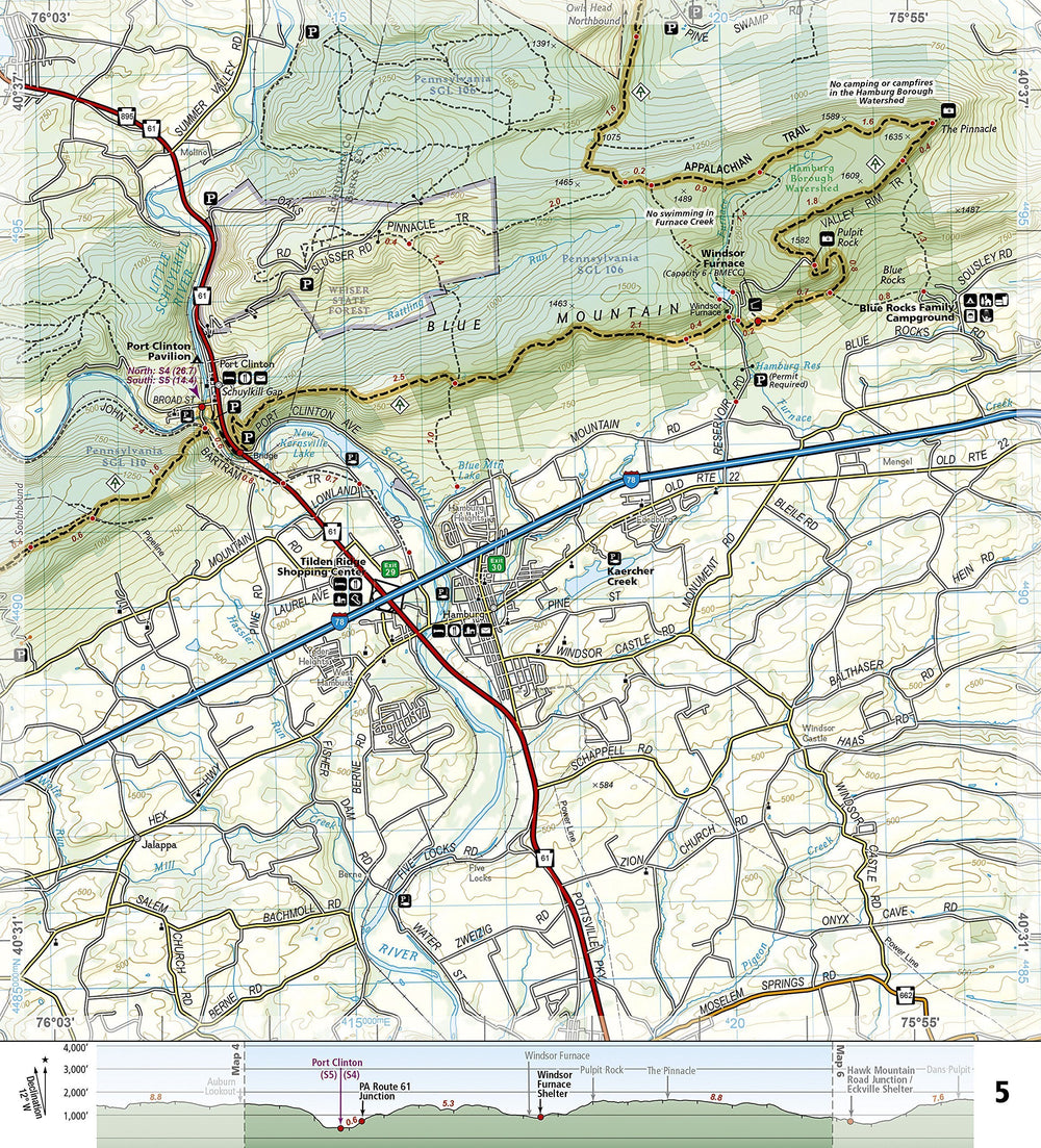 Carte de randonnée de l'Appalachian Trail - Swatara Gap to Delaware Water Gap (Pennsylvanie) - n° 1507 | National Geographic carte pliée National Geographic 