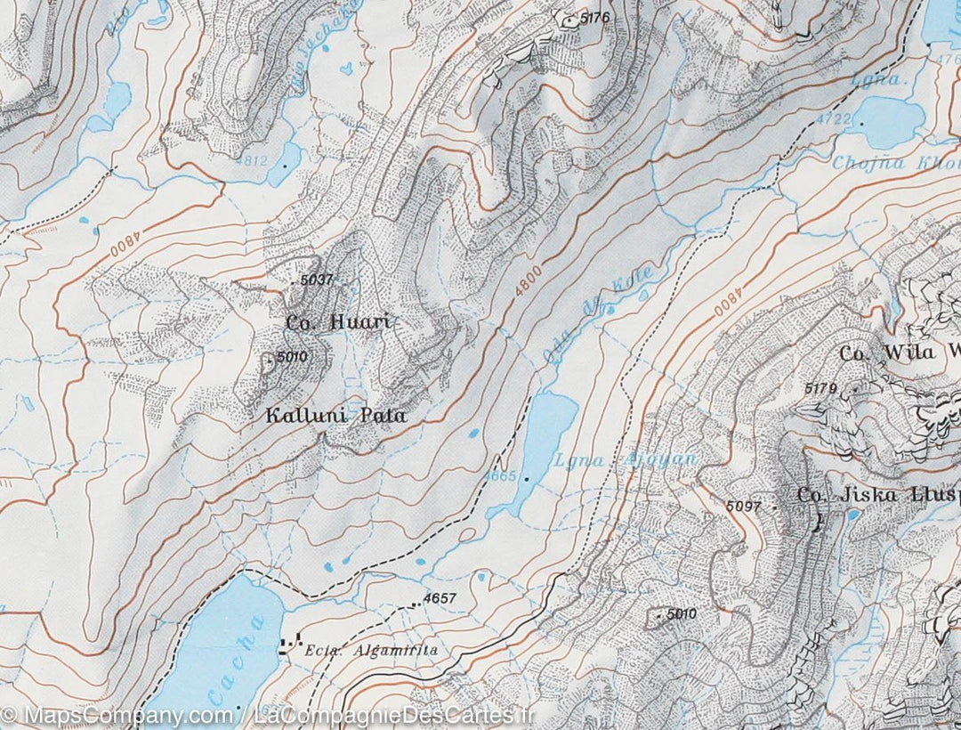 Carte de randonnée du Mont Illampu, nord de la Cordillère Royale (Bolivie) | Alpenverein - La Compagnie des Cartes