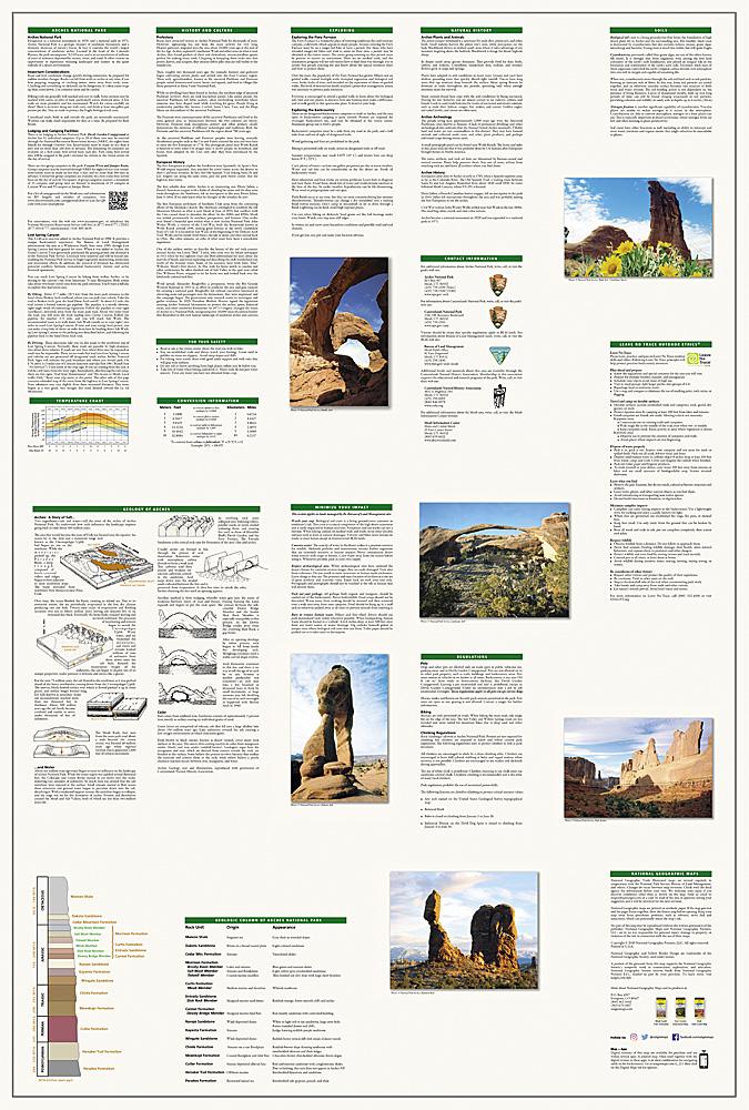 Carte de randonnée du Parc National Arches (Utah) | National Geographic carte pliée National Geographic 