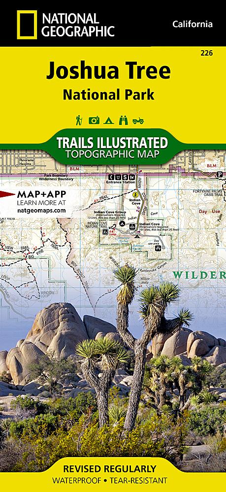 Carte de randonnée du Parc National de Joshua Tree (Californie) | National Geographic carte pliée National Geographic 