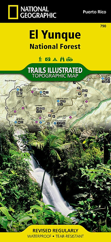 Carte de randonnée - El Yunke (Porto Rico), # 790 | National Geographic carte pliée National Geographic 