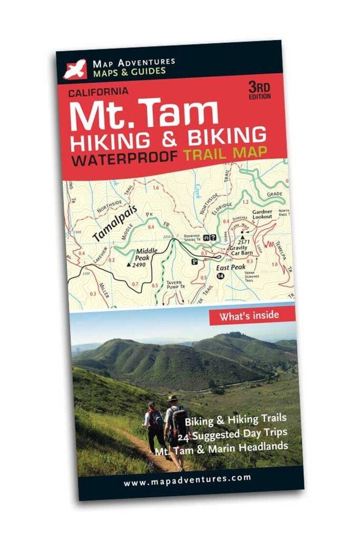 Mt. Tam Hiking & Biking Map | Map Adventures carte pliée 
