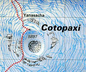 Carte de randonnée et d'escalade - Cotopaxi + Quito city | Climbing Map carte pliée Climbing Map 