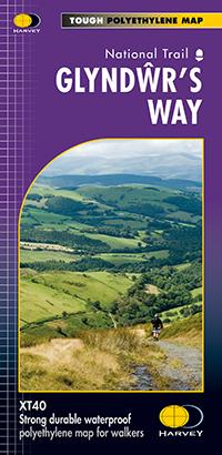 Carte de randonnée - Glyndwr's Way XT40 | Harvey Maps - National Trail maps carte pliée Harvey Maps 