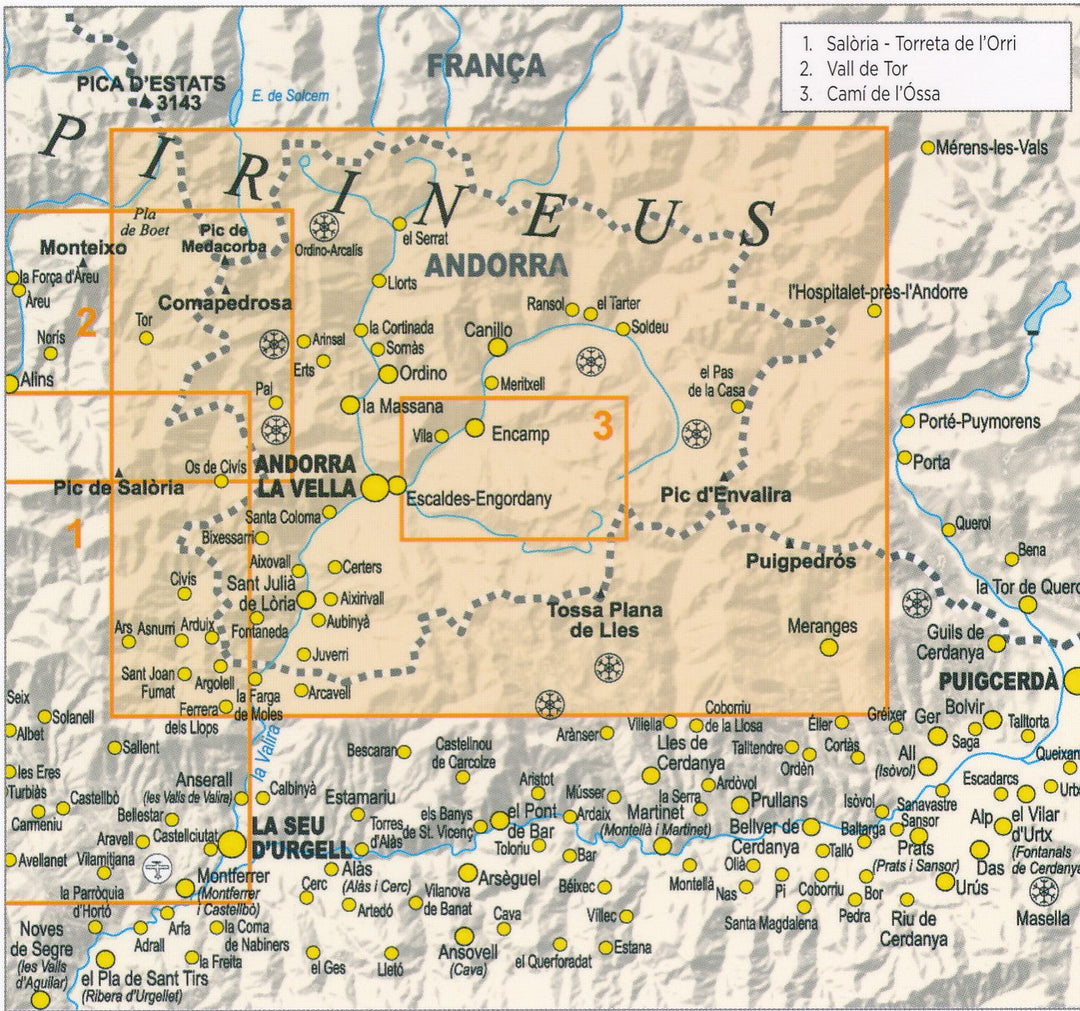 Carte de randonnée & Guide d'excursions - Andorre | Piolet carte pliée Editorial Piolet 