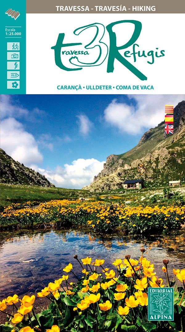 Carte de randonnée & guide - Traversée des trois refuges, Carança-Ulldeter-Coma de Vaca (Pyrénées catalanes) | Alpina carte pliée Editorial Alpina 