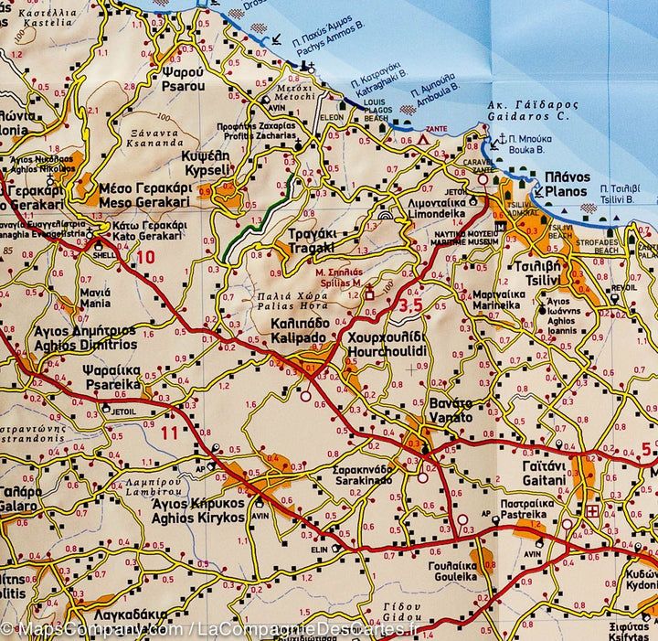 Carte de randonnée - Ile Zakynthos (Grèce) | Terrain Cartography carte pliée Terrain Cartography 