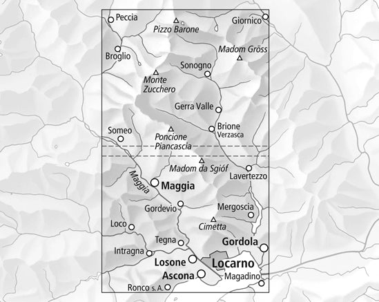 Carte de randonnée imperméable n° 3308T - Locarno (Suisse) | Swisstopo - 1/33 333 carte pliée Swisstopo 