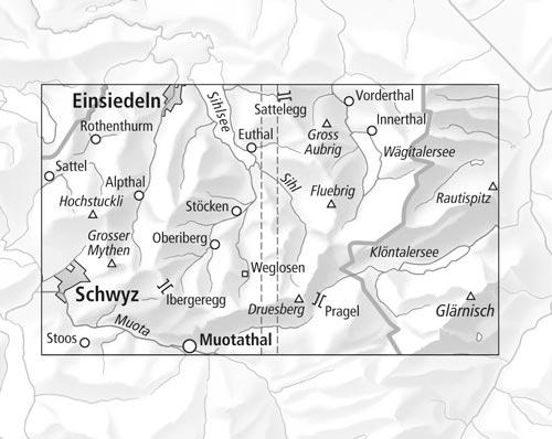 Carte de randonnée imperméable n° 3312T - Hoch-Ybrig (Suisse) | Swisstopo - 1/33 333 carte pliée Swisstopo 