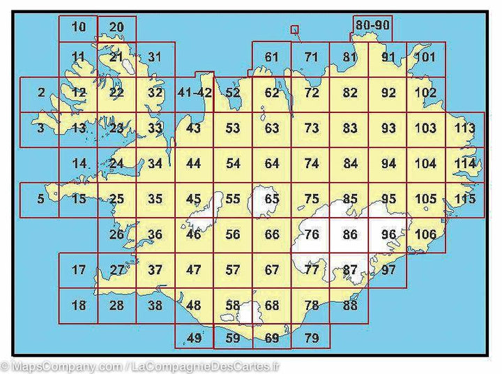 Carte de randonnée Islande - Vestmannaeyjar 49 | Ferdakort - atlaskort carte pliée Ferdakort 