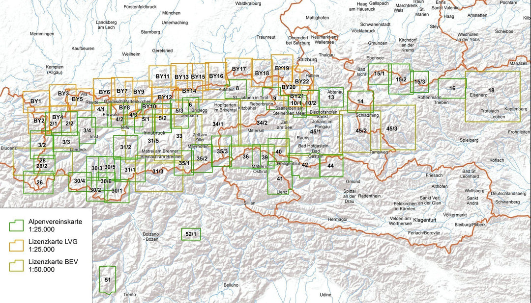 Carte de randonnée - Karwendelgebirge Ouest , n° 05/1 (Alpes autrichiennes) | Alpenverein carte pliée Alpenverein 