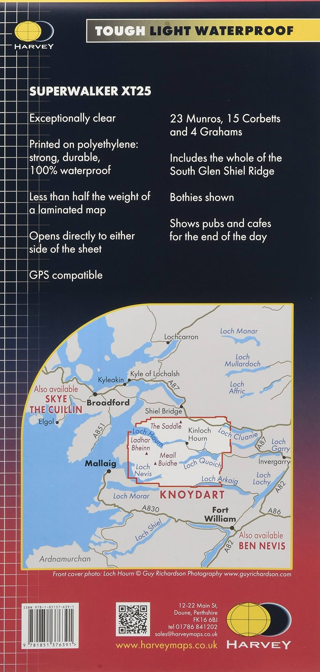 Carte de randonnée - Knoydart, Kintail, Glen Shiel | Harvey Maps - Superwalker maps carte pliée Harvey Maps 