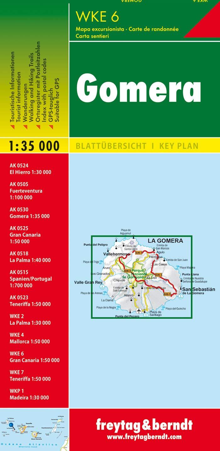 Carte de randonnée - La Gomera, n° WKE6 | Freytag & Berndt carte pliée Freytag & Berndt 
