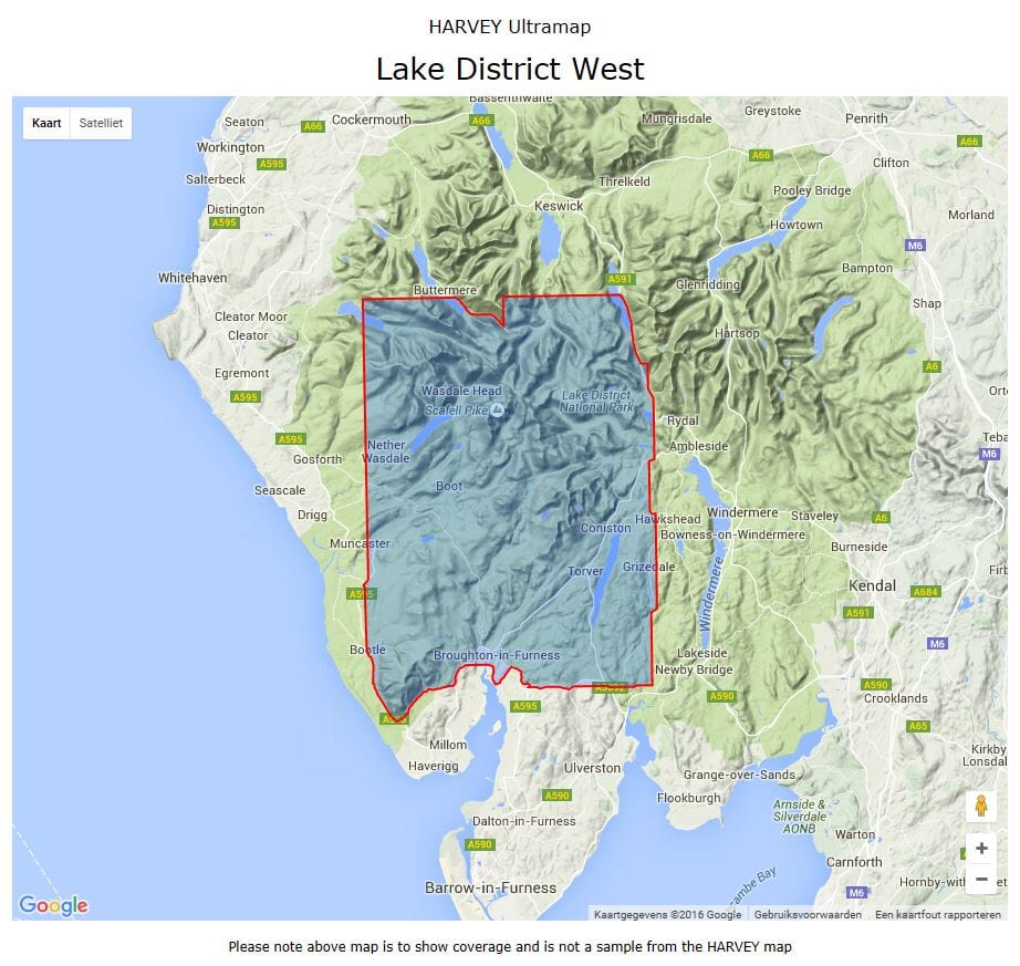 Carte de randonnée - Lake District Ouest XT40 | Harvey Maps - Ultramap carte pliée Harvey Maps 