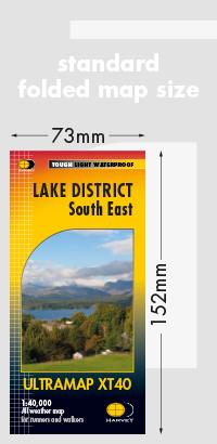 Carte de randonnée - Lake District Sud Est XT40 | Harvey Maps - Ultramap carte pliée Harvey Maps 